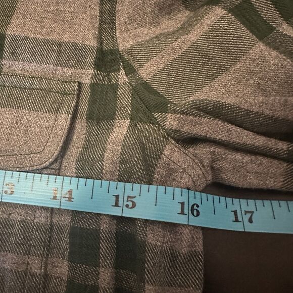 Madewell Women's Flannel Zip-Front Popover Shirt Gray/Green Plaid Size XSMALL - Picture 6 of 6
